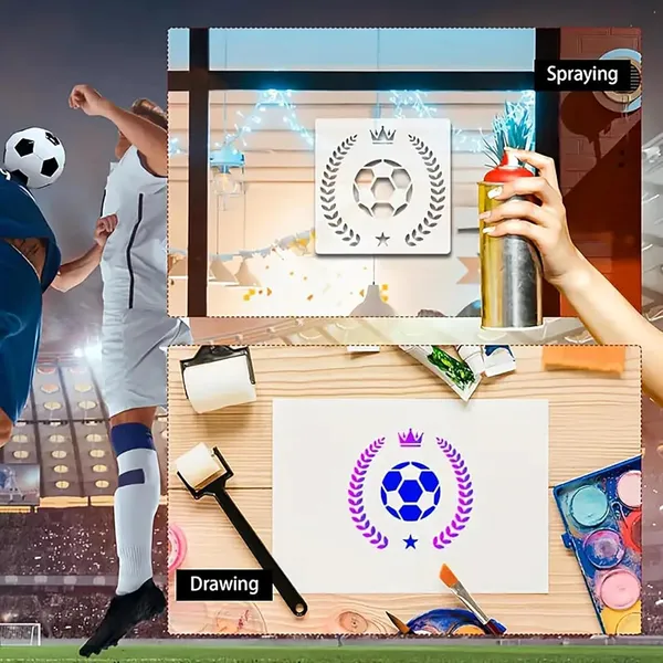 White_Soccer_Stencils_Inch_Reusable_Football_Kids