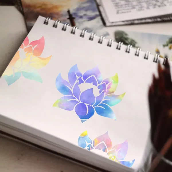 White_Lotus_Flower_Stencil_Diy_Painting_Diy_And_Craft