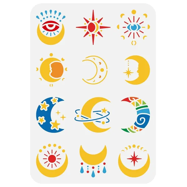 White_Sun_Moon_Star_Stencil_Moon_Phase_Eye_Painting_Template_Diy_And_Craft
