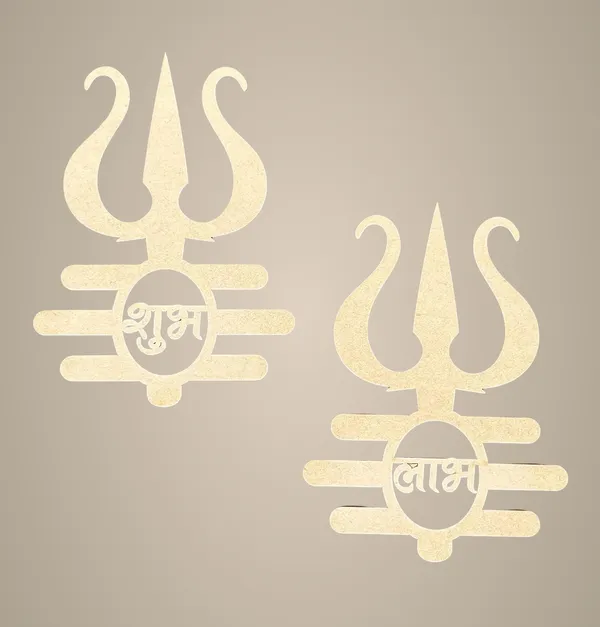 Beige_Shubh_Labh_Trishul_Design_Wooden_Cutouts_Diy_And_Craft