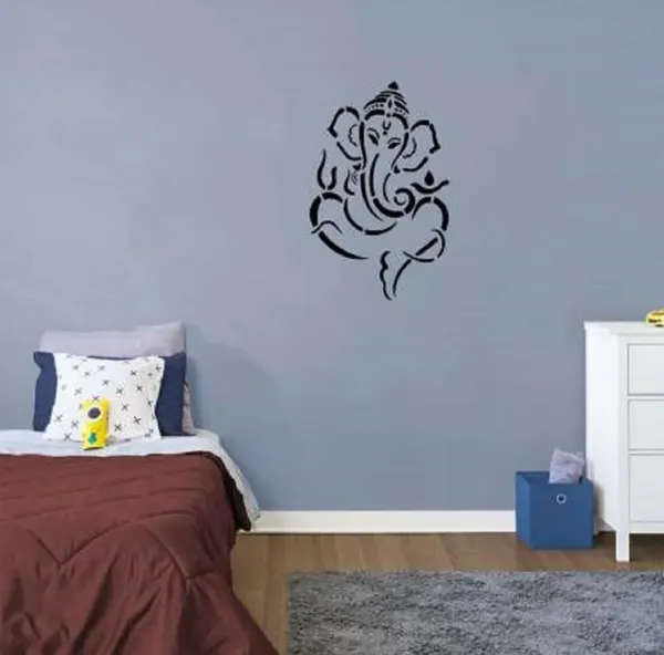 White_Lord_Ganesh_Stencil_Wall_Painting_Template_Diy_And_Craft