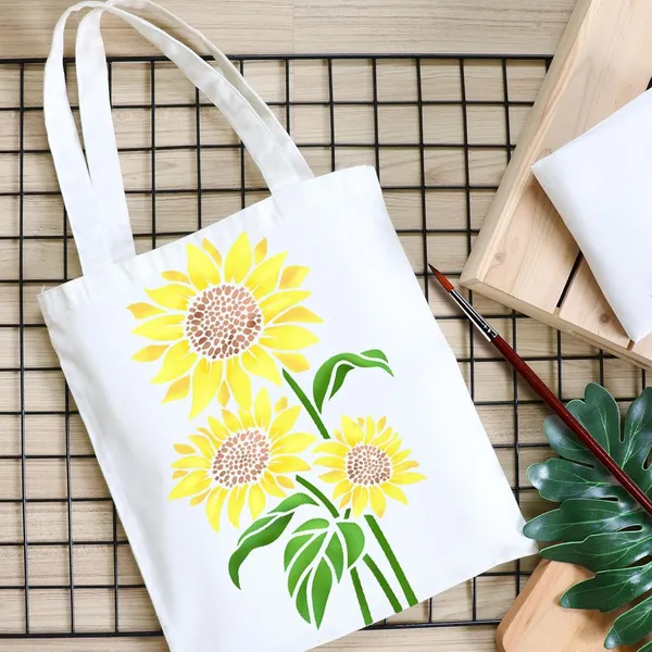 White_Large_Flower_Stencil_Diy_And_Craft