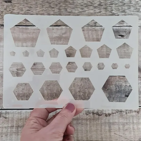 White_Geometric_Shape_Stencils_Reusable_Plastic_Template_Diy_And_Craft
