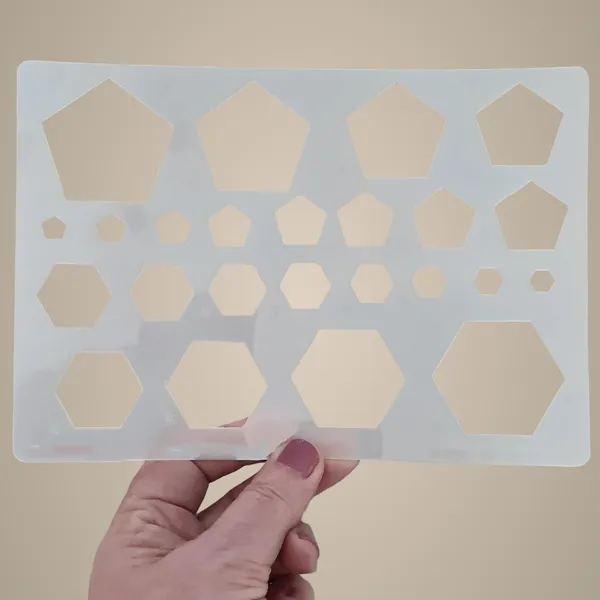 White_Geometric_Shape_Stencils_Reusable_Plastic_Template_Diy_And_Craft