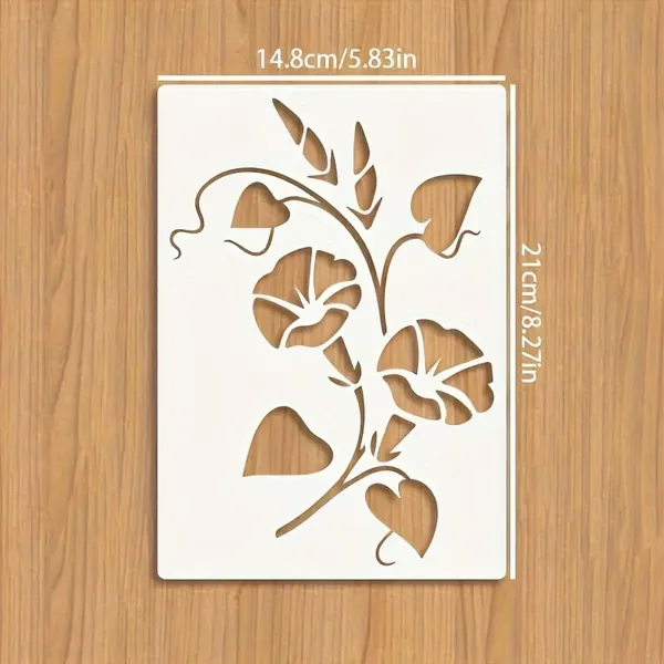 White_Plant_And_Flower_Painting_Stencils_Washable_Diy_Art_Templates_Diy_And_Craft