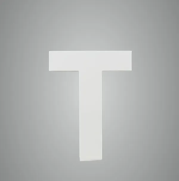 White_Standing_Letters_T_Decoration_Pvc_Block