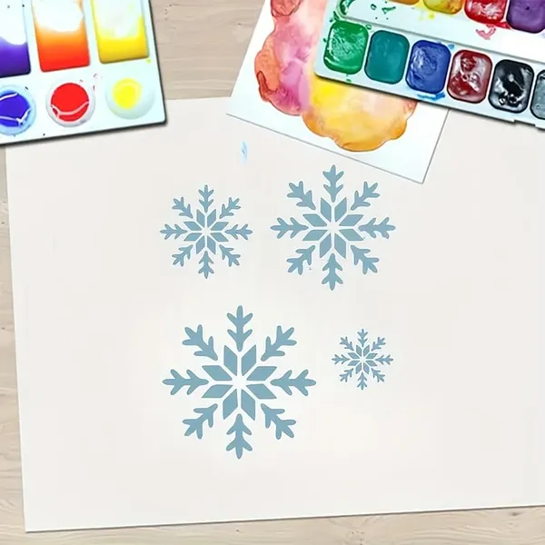 White_Snowflake_Stencil_Durable_Polyethylene_Craft_Template_Home_Decor