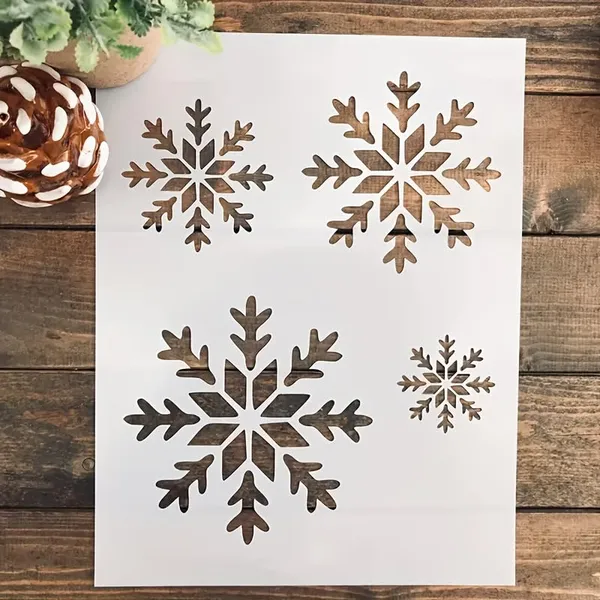 White_Snowflake_Stencil_Durable_Polyethylene_Craft_Template_Home_Decor