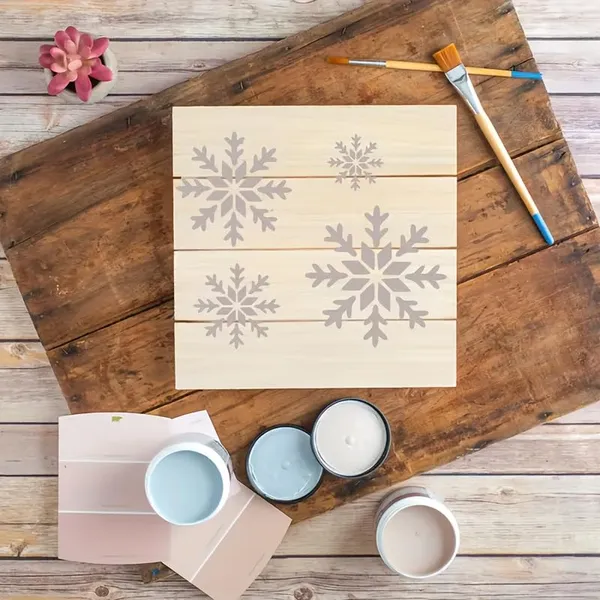 White_Snowflake_Stencil_Durable_Polyethylene_Craft_Template_Home_Decor