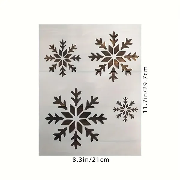 White_Snowflake_Stencil_Durable_Polyethylene_Craft_Template_Home_Decor