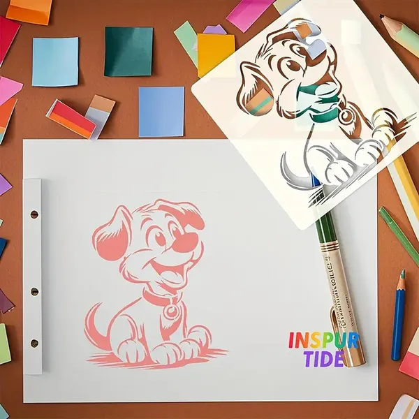 White_Dog_Themed_Stencil_Diy_And_Craft