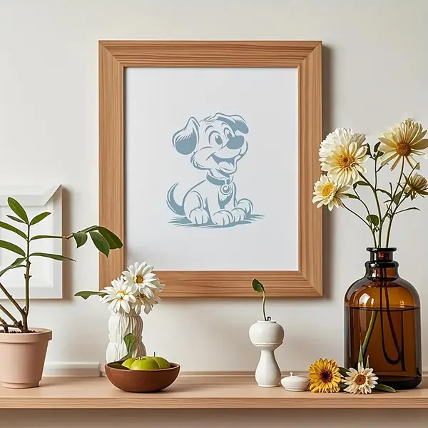 White_Dog_Themed_Stencil_Diy_And_Craft