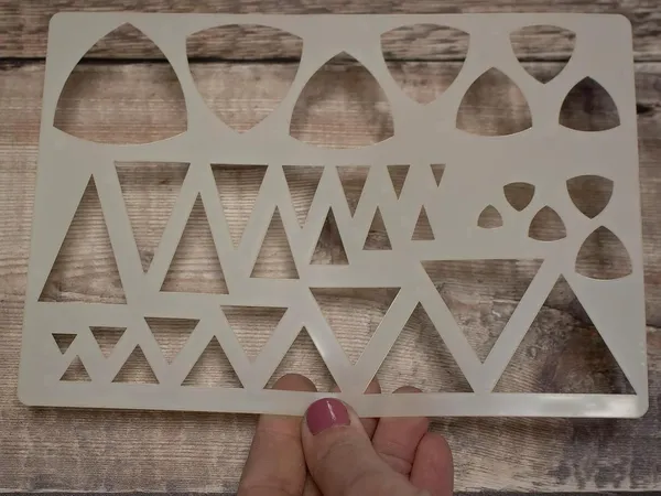 White_Geometric_Shape_Stencils_Reusable_Plastic_Template_Diy_And_Craft