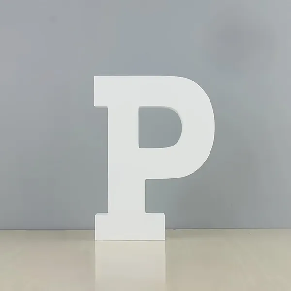 White_Standing_Letters_P_Decoration_Pvc_Block