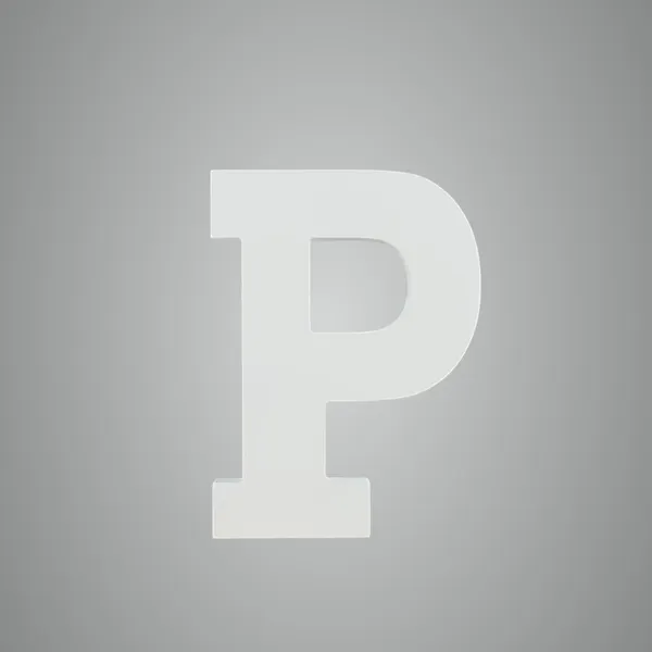 White_Standing_Letters_P_Decoration_Pvc_Block