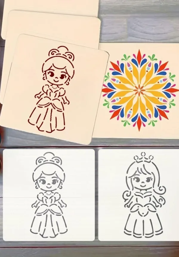 White_Princess_Stencil_Kids