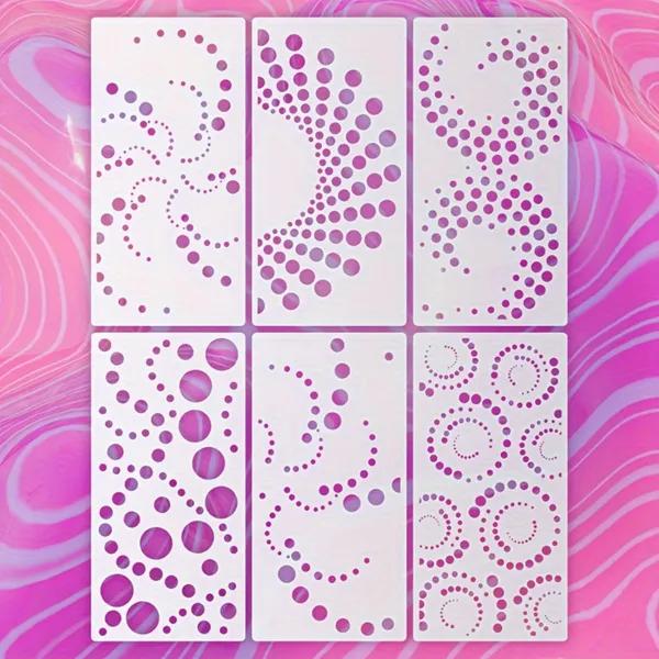 White_Geometric_Circle_Stencils_Reusable_Abstract_Pet_Templates_Diy_And_Craft