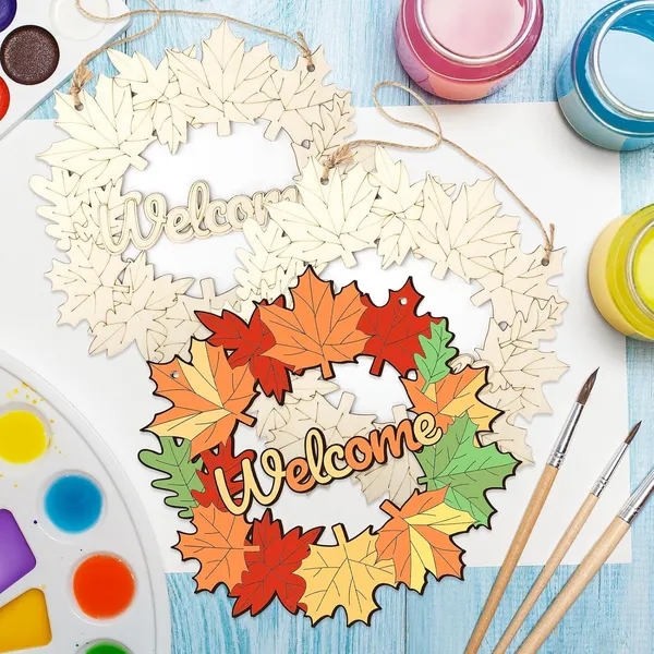 Beige_Wooden_Fall_Leaves_Wreath_Ornaments_Diy_And_Craft