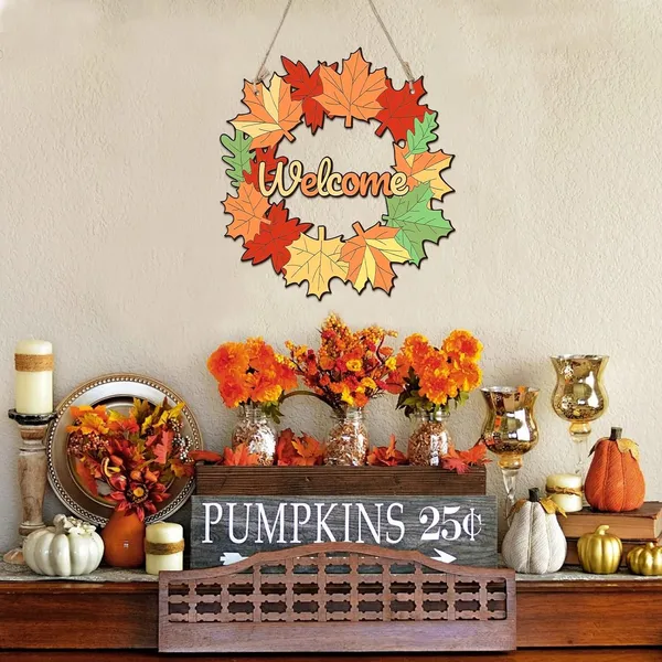 Beige_Wooden_Fall_Leaves_Wreath_Ornaments_Diy_And_Craft