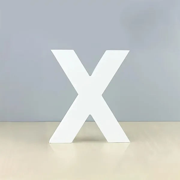White_Standing_Letters_X_Decoration_Pvc_Block