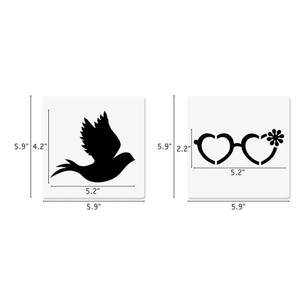 White_Peace_And_Love_Stencils_Reusable_Plastic_Stencils_Diy_And_Craft