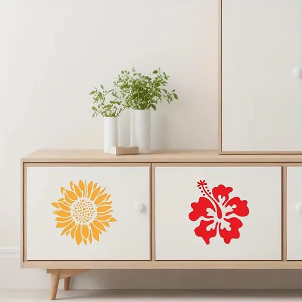 White_Flowers_Birds_Stencils_Diy_And_Craft