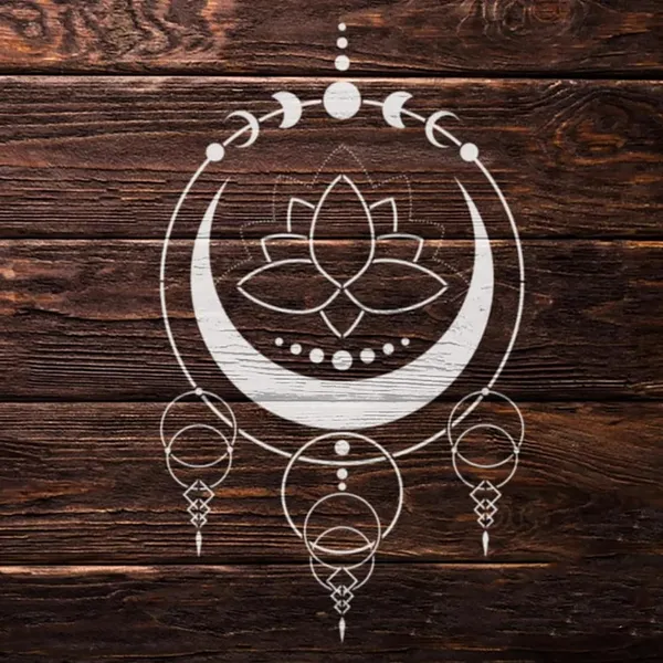 White_Sacred_Geometry_Stencil_Reusable_Lotus_Design_Stencil_Home_Decor