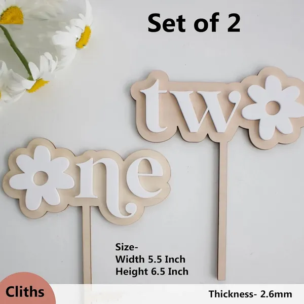 Beige_Wooden_Daisy_Cake_Toppers_One_Two_Cake_Smash_Decor_Baby_First_Birthday_Wood_Sign_Boho_Party_Decorations_Baby