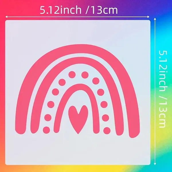 White_Rainbow_Stencil_Template_Set_Diy_And_Craft