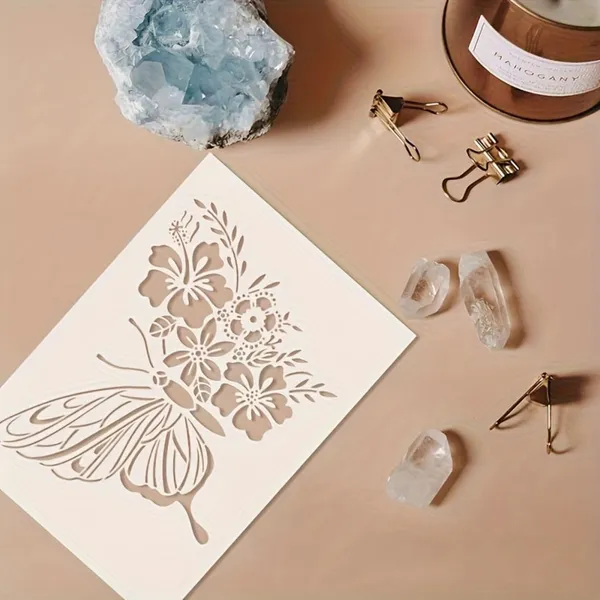 White_Reusable_Butterfly_Stencil_Cm_Diy_And_Craft