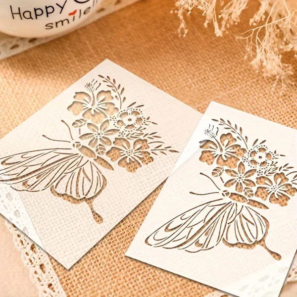 White_Reusable_Butterfly_Stencil_Cm_Diy_And_Craft