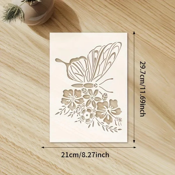 White_Reusable_Butterfly_Stencil_Cm_Diy_And_Craft