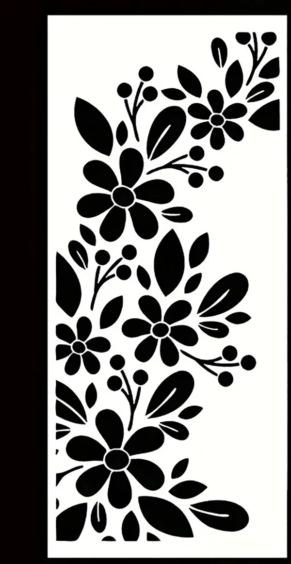 White_Floral_Border_Stencil_Diy_And_Craft