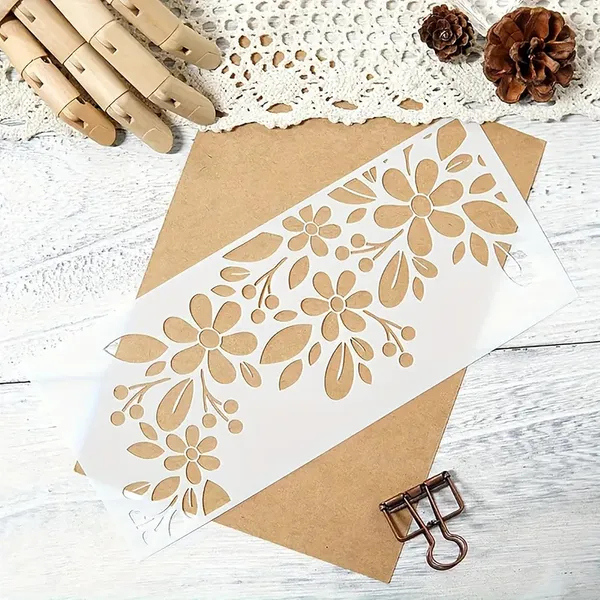 White_Floral_Border_Stencil_Diy_And_Craft