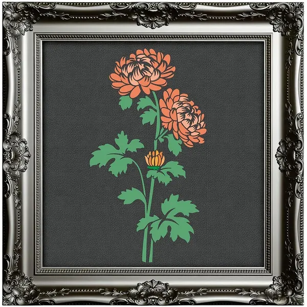 White_Chrysanthemum_Flower_Stencil_Plastictemplate_Diy_And_Craft