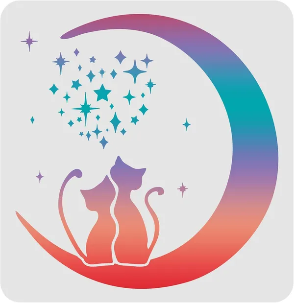 White_Moon_Cat_Stencils_Plastic_Star_Drawing_Painting_Templates_Diy_And_Craft