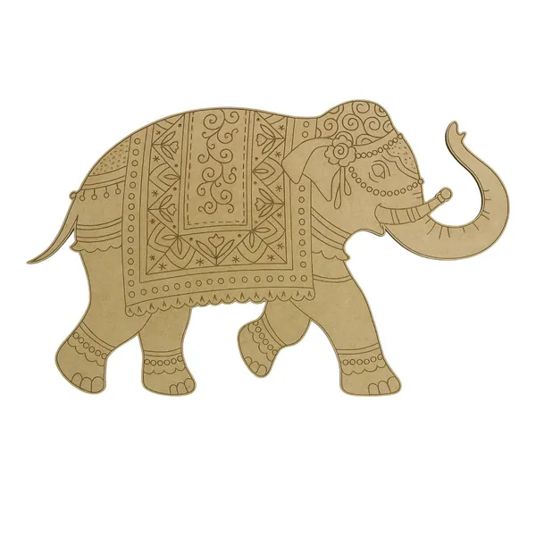 Beige_Right_Facing_Elephant_Shape_Cutout_Craft_Wooden_Decor_Diy_Art_Sign_Diy_And_Craft