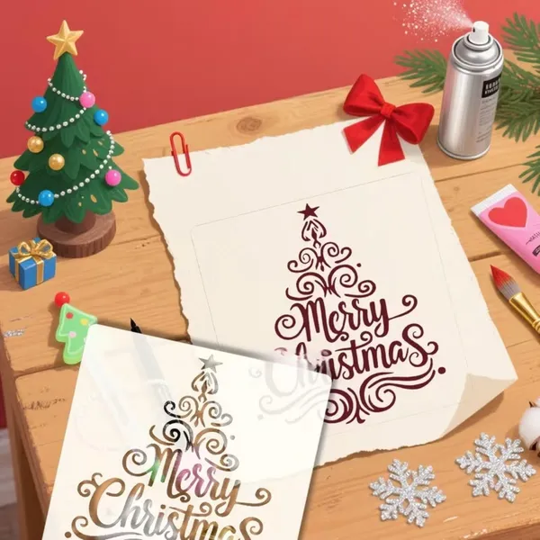 White_Christmas_Tree_Painting_Template_In_Home_Decor