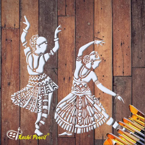 White_Dancing_Lady_Craft_Stencil_Wall_Painting_Template_Diy_And_Craft