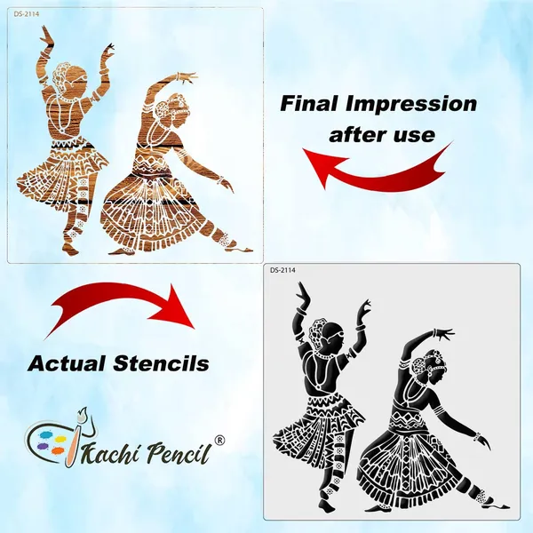 White_Dancing_Lady_Craft_Stencil_Wall_Painting_Template_Diy_And_Craft