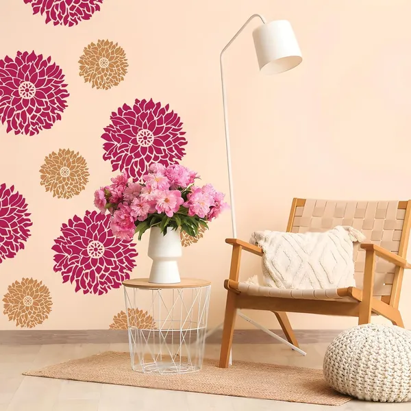 White_Wall_Painting_Stencil_Marigold_Design_Diy_Template_Diy_And_Craft