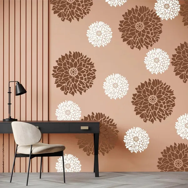 White_Wall_Painting_Stencil_Marigold_Design_Diy_Template_Diy_And_Craft