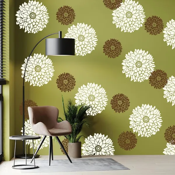 White_Wall_Painting_Stencil_Marigold_Design_Diy_Template_Diy_And_Craft