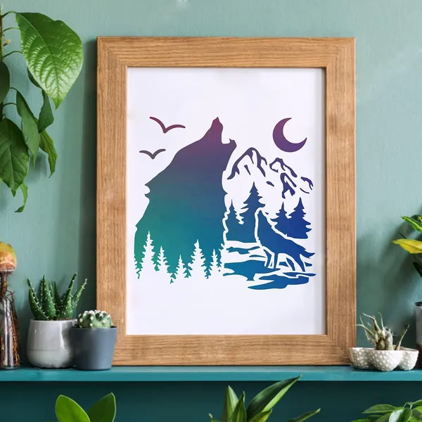 White_Wolf_Stencils_Plastic_Diy_And_Craft