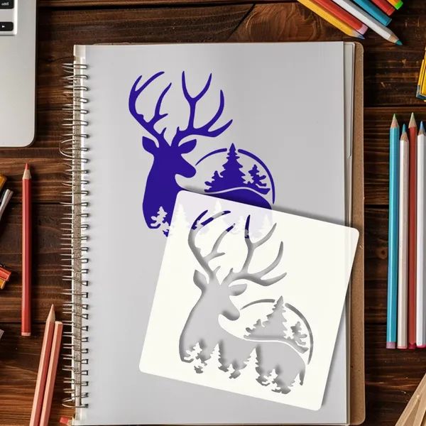 White_Snow_Deer_Stencil_Cm_Diy_And_Craft