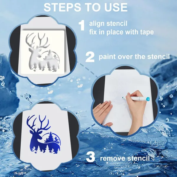White_Snow_Deer_Stencil_Cm_Diy_And_Craft