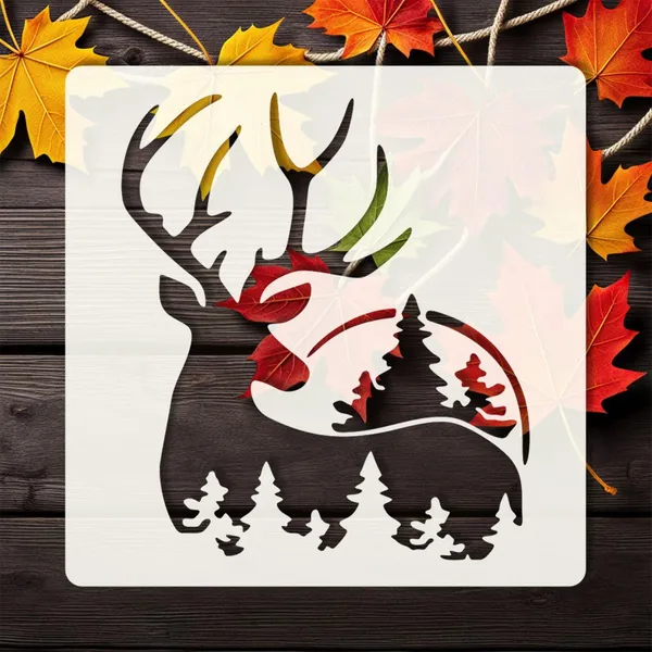 White_Snow_Deer_Stencil_Cm_Diy_And_Craft