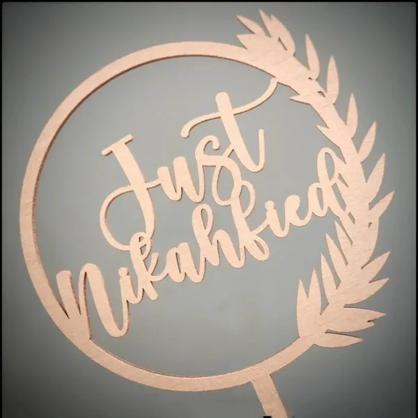 Beige_Just_Nikahfied_Wooden_Cake_Topper_Wedding