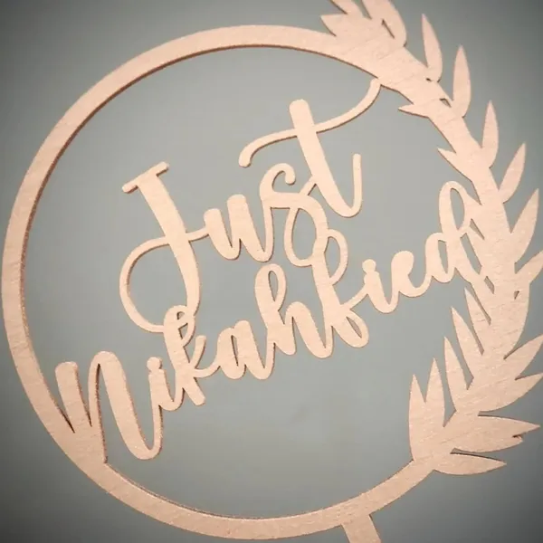 Beige_Just_Nikahfied_Wooden_Cake_Topper_Wedding