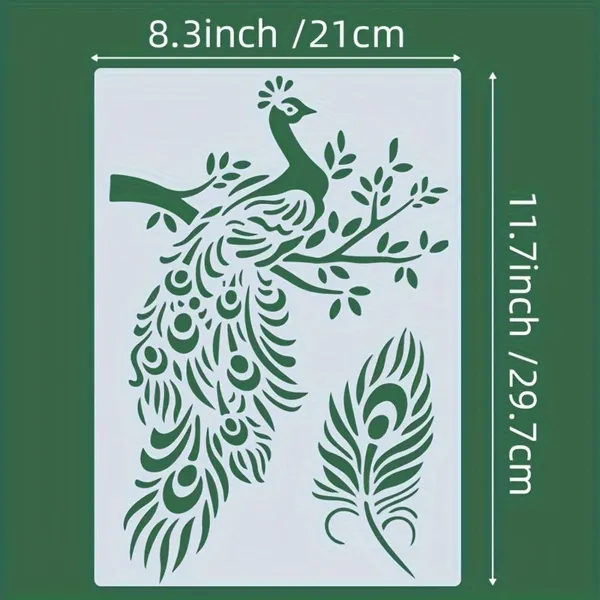 White_Peacock_Stencil_Diy_And_Craft